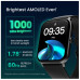 Ambrane 1.78" AMOLED Display, Bluetooth Calling SmartWatch, 1000 NITS, 3 Language: Hindi, English, Bangla, 60Hz Refresh Rate, 100+ Sports Mode with IP68, 100+ Watch Faces (Glaze, Black)